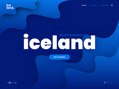 minimal landing page iceland