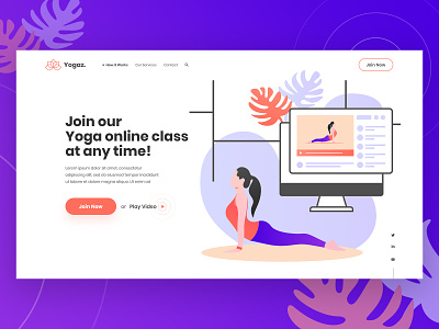 Yoga Online Class Landing Page Design