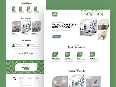 Minimal Interior Landing Page Design