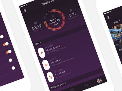 Fitness Tracking App design fitness innovation ios iphone mobile tracking ui ux