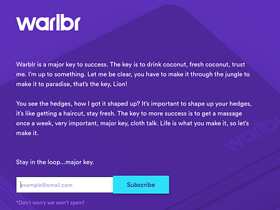 Warblr Landing Page