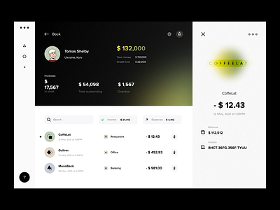 dashboard: payments - web application