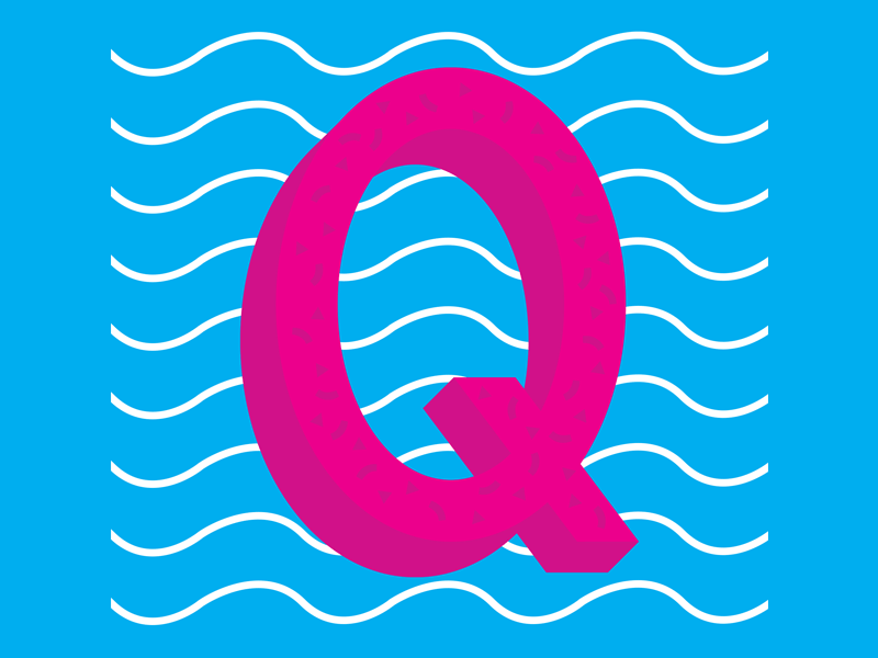 Q is for Quittin' Time animation cmyk letter q quit quitting time