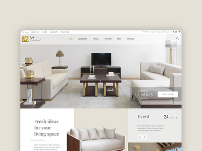 Furniture company homepage website design proposal