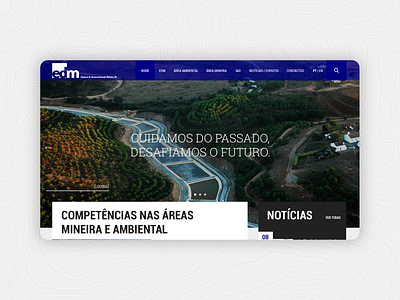 Homepage for a sustainable mining company homepage interface design mining modular portugal sustainable ui user interface ux