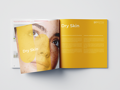 Beauty products brochure beauty branding brochure catalogue editorial graphic design pagination print products skin skincare spread yellow