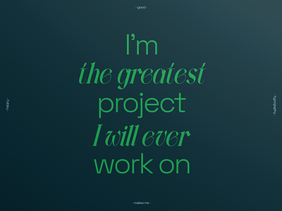 The greatest project blue branding erika font goodtypography gradient graphic graphic design green happy kerning lettering letters neon poster serif type typography