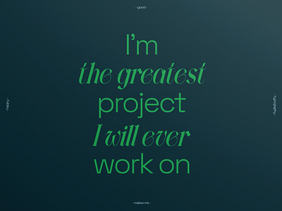 The greatest project blue branding erika font goodtypography gradient graphic graphic design green happy kerning lettering letters neon poster serif type typography