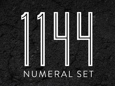 1144 - Type Design font numbers numeral set typeface typography