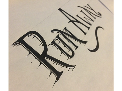 Run Away handlettering letters run typography