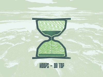 Hoops - On Top 2017 album art beach halftone hoops hourglass music song texture time top 10 type