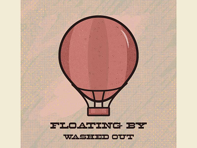 Floating By balloon floating by hot air balloon serif washed out
