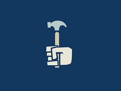 Hammer construction hammer hand identity illo illustration