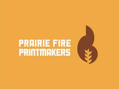 Prairie Fire fire flame leaf prairie print printmaking wheat