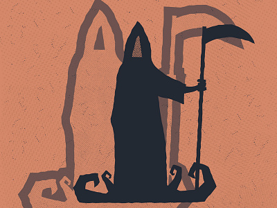 Reaper death grim reaper halftone halloween reaper scary spooky texture