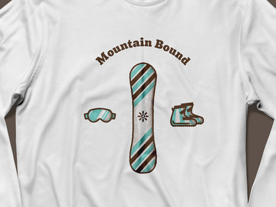 Mountain Bound Shirt sketch skiing colorado goggles ski snowboard mountains texture t shirt screen print