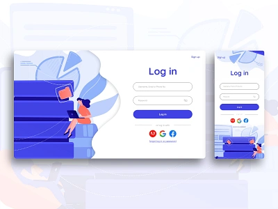 Login for Management System app design design graphic design log in log out login mobile app sign in sign out ui ux web design web site