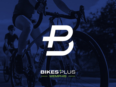 Bikes Plus abstract bicycle bike bikes bp brand brand identity branding cycling design hidden logo memphis modern plus sports symbol