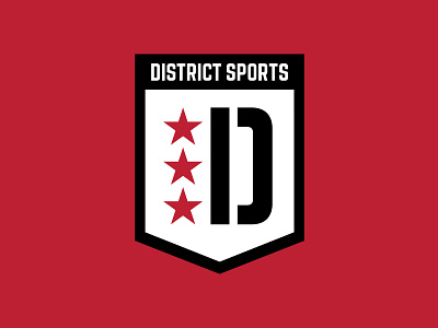 District Sports Crest badge badgedesign branding crest dc logo red soccer soccer badge sports stars washington