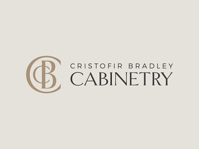 Cristofir Bradley Cabinetry artisan b beige branding brown c cbc craft design furniture gold handmade heritage lettering local logo modern monogram