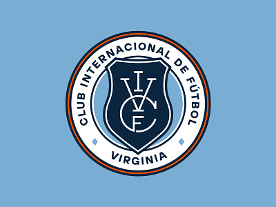 Inter Virginia CF badge branding cf circle club crest design fc football futbol internacional international iv ivcf monogram soccer soccer logo sports