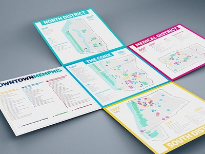 Downtown Memphis Development Map/Carrier Box annual branding carrier design map memphis packaging plotted report