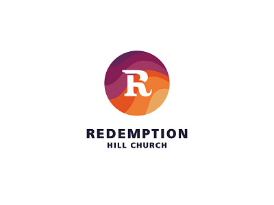 Redemption Hill Church Concept church circle gradient h hill logo orange purple r redemption