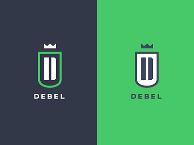 Debel Crest Concept crest crown d futbol green line navy rectangle soccer