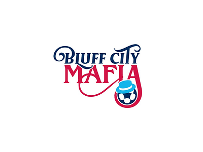 Pro Soccer Supporters’ Group Logo ball bluff brand branding city hat icon illustration lettering logo mafia memphis script soccer