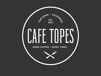 Cafe Topes Logo badge brand breakfast cafe circle coffee design logo menu modern restaurant