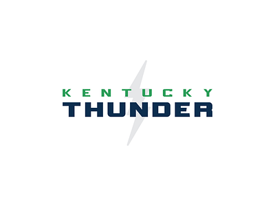 Kentucky Thunder bolt green kentucky lightning logo navy sports thunder