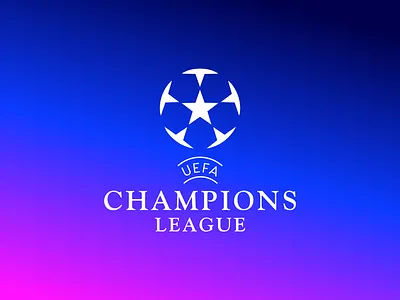 UEFA Champions League Minimal ball brand champions football futbol gradient league logo rebrand soccer star uefa