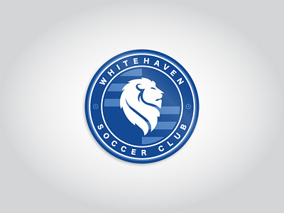 Whitehaven Soccer Club badge ball blue circle circle logo crest lion logo memphis soccer soccer logo