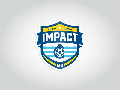 Impact GFC Crest badge badge design ball blue c cincinnati crest design fc flag impact jersey jerseys logo rebrand redesign soccer yellow