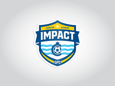 Impact GFC Crest badge badge design ball blue c cincinnati crest design fc flag impact jersey jerseys logo rebrand redesign soccer yellow