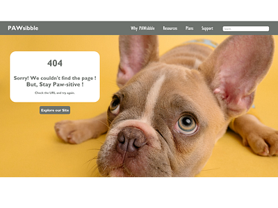 404 Page for a Dog-walking website 404 page design graphic design landing page weekly warm up