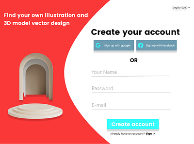 Sign up page branding design ui ui ux design ux web