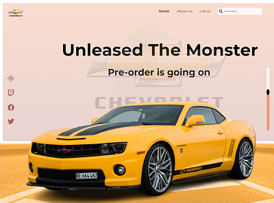 Chevrolet Fan made landing page branding design ui ui ux design ux web