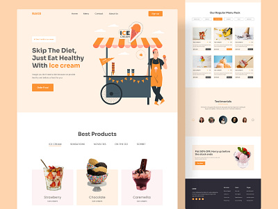 Ice Cream Landing Page