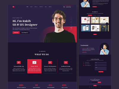 Portfolio Landing page agency branding clean ui design graphic design header design homepage illustration landing page minimal personal portfolio portfolio portfolio landing page portfolio site portfolio template portfolio website typography ux design web design website