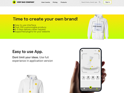 VERY BAD COMPANY • Drop shipping Web / App UI