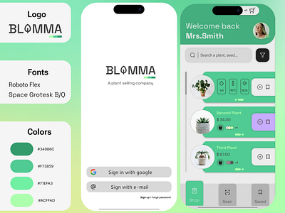 BLOMMA - Plants App Design