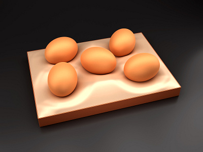3D egg model render 3d blender egg presentation render