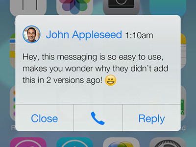 ios7 Style Quick Messaging