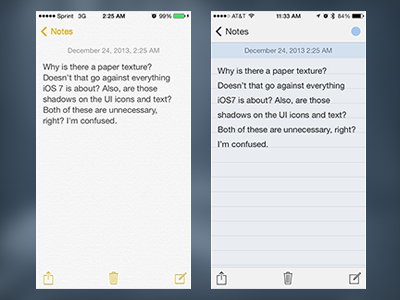 iOS7 Notes Redesign in 15 Minutes 15min app ios7 iphone notes redesign