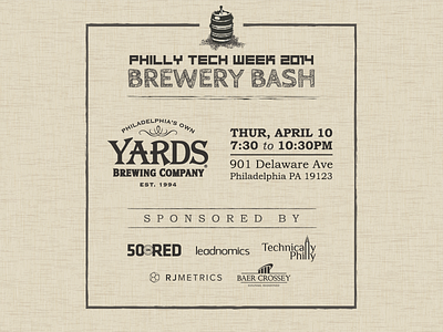 Invite for PTW Party at Yards Brewery