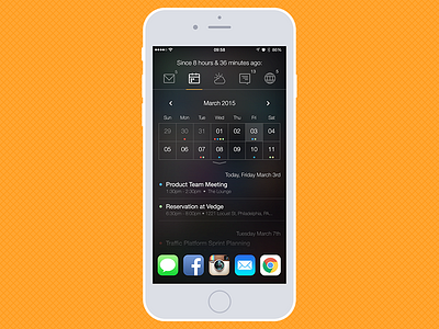 iOS Widget-based Quick Glance app - Calendar View app cal calendar events glance ios iphone notifications quick view widget widgets
