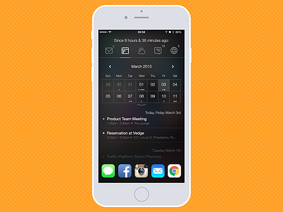 iOS Widget-based Quick Glance app - Calendar View