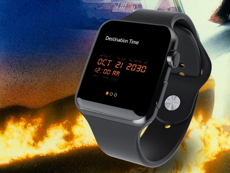 DailyUI - Settings - Back to the Future Apple Watch app apple watch back to the future bttf dailyui ui ux watch