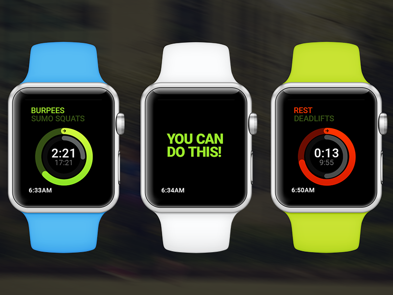 DailyUI - Countdown exercise workout countdown watch apple watch ux ui dailyui app